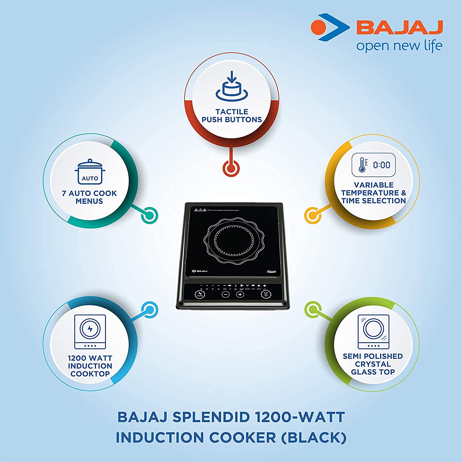 Bajaj Splendid 1200 Watt Induction Cooktop